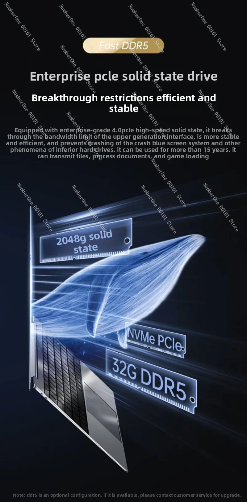 12-15.6 inch Slim Lightweight Laptop, Portable Design for Students, Professionals & Gamers, High-Performance for Work & Play