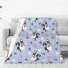 Love Boston Terrier Blanket Animal Travel Flannel Throw Blanket Super Soft Living Room Custom Bedspread Gift 2