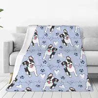 Love Boston Terrier Blanket Animal Travel Flannel Throw Blanket Super Soft Living Room Custom Bedspread Gift 2