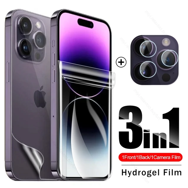 【2 Pack】 Hydrogel Film Screen Protector Compatible with iPhone 13 / 13 Pro,  iPhone 14 (6.1),【High Sensitivity】【Easy Installation】 Transparent Soft