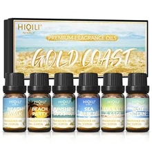 

HIQILI Fragrance Oils Set-Gold Coast Theme | TOP 6 Gift Set Use for Aromatherapy,Diffuser,Humidifier,Candles | Car,Home,hotel