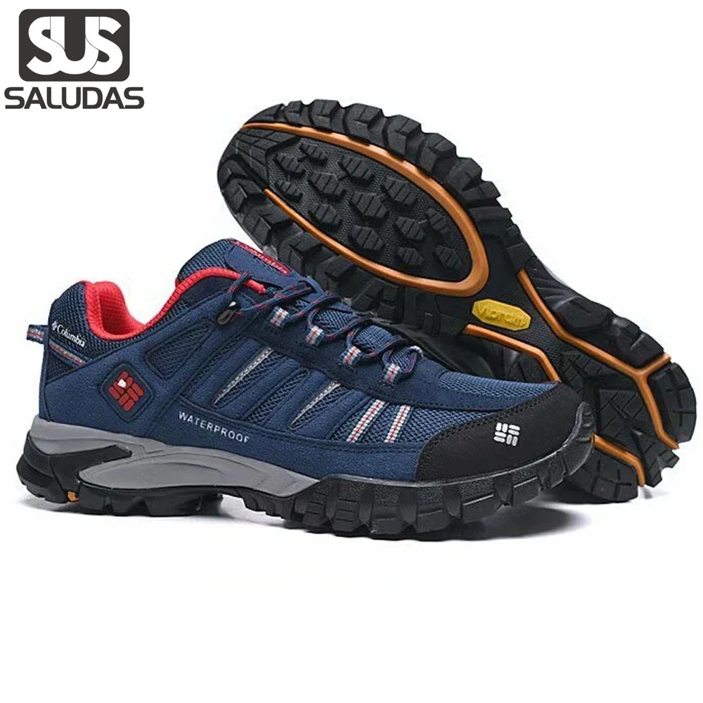 

SALUDAS Men Trekking Shoe Mountain Trail Running Shoe Breathable Non-Slip Outdoor Walking Shoe Hunting Tactical Sneaker For Men