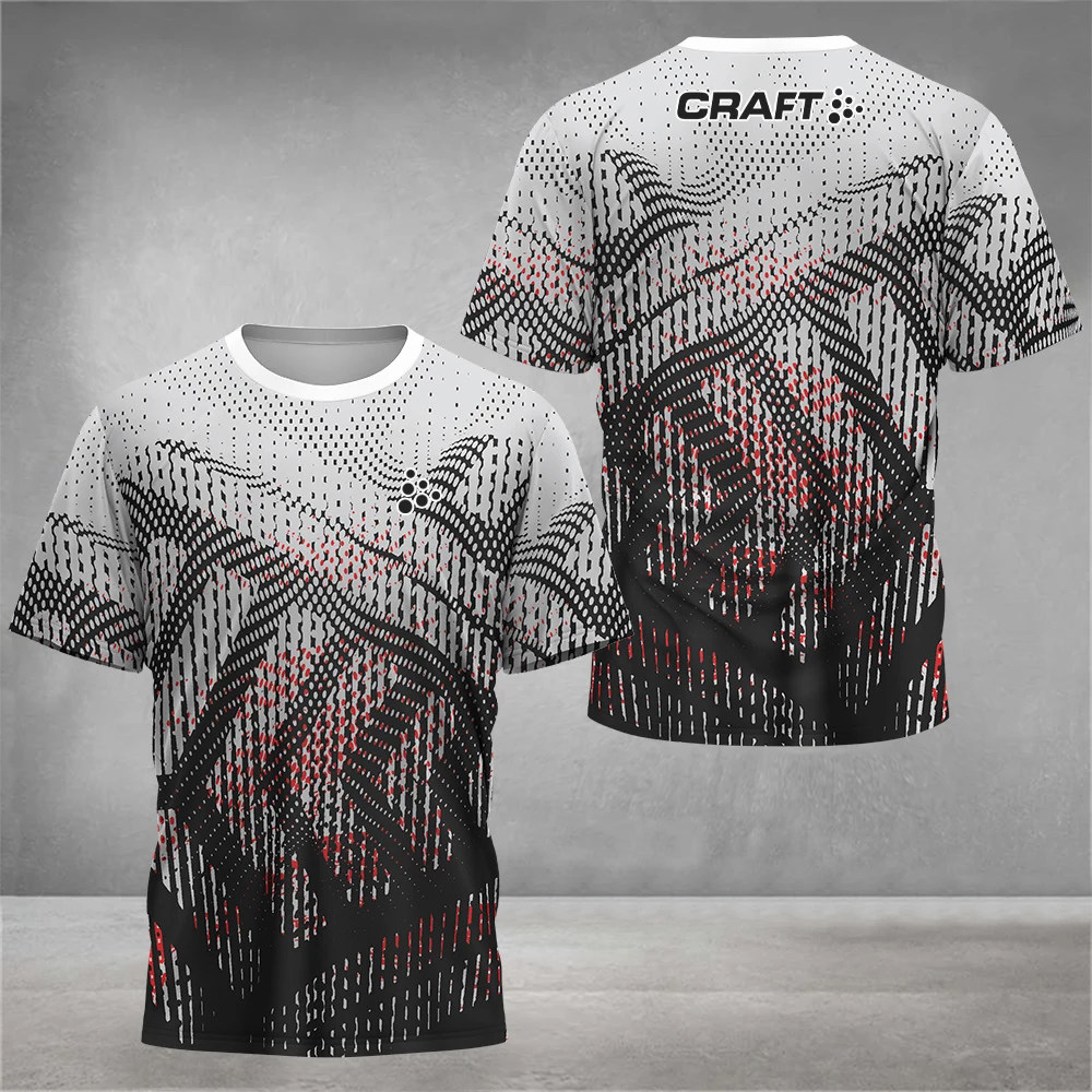 

2024 New Stripe Series Men's And Women's T-shirt Summer Outdoor Sports O-neck Short Sleeve Clothing Fitness Running Sportswear