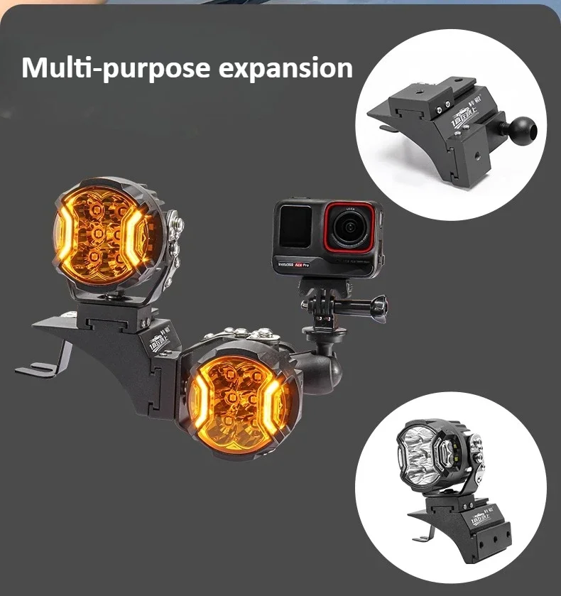 For Changan LandTop Hunter Car A Pillar Led Spotlight Bracket Front Engine Hood Quick Release Dual Guide Rail Expansion Stand detail image 4