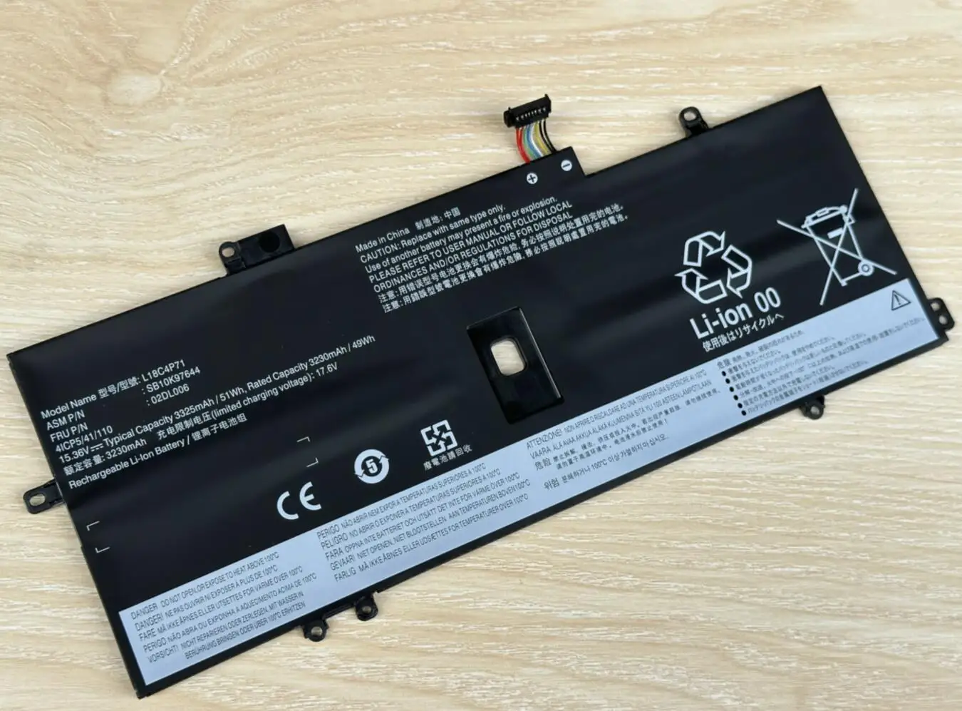 Bateria para Lenovo Thinkpad x1 Carbon 7th2023 2023 L18l4p72 L18c4p71 Skb10k97642 Série 02dl004 02dl005 - Imagem 5