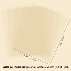 Clear Heat - Resistant Acetate Sheets for DIY Shaker and Interactive Cards (5 Pack) (1)