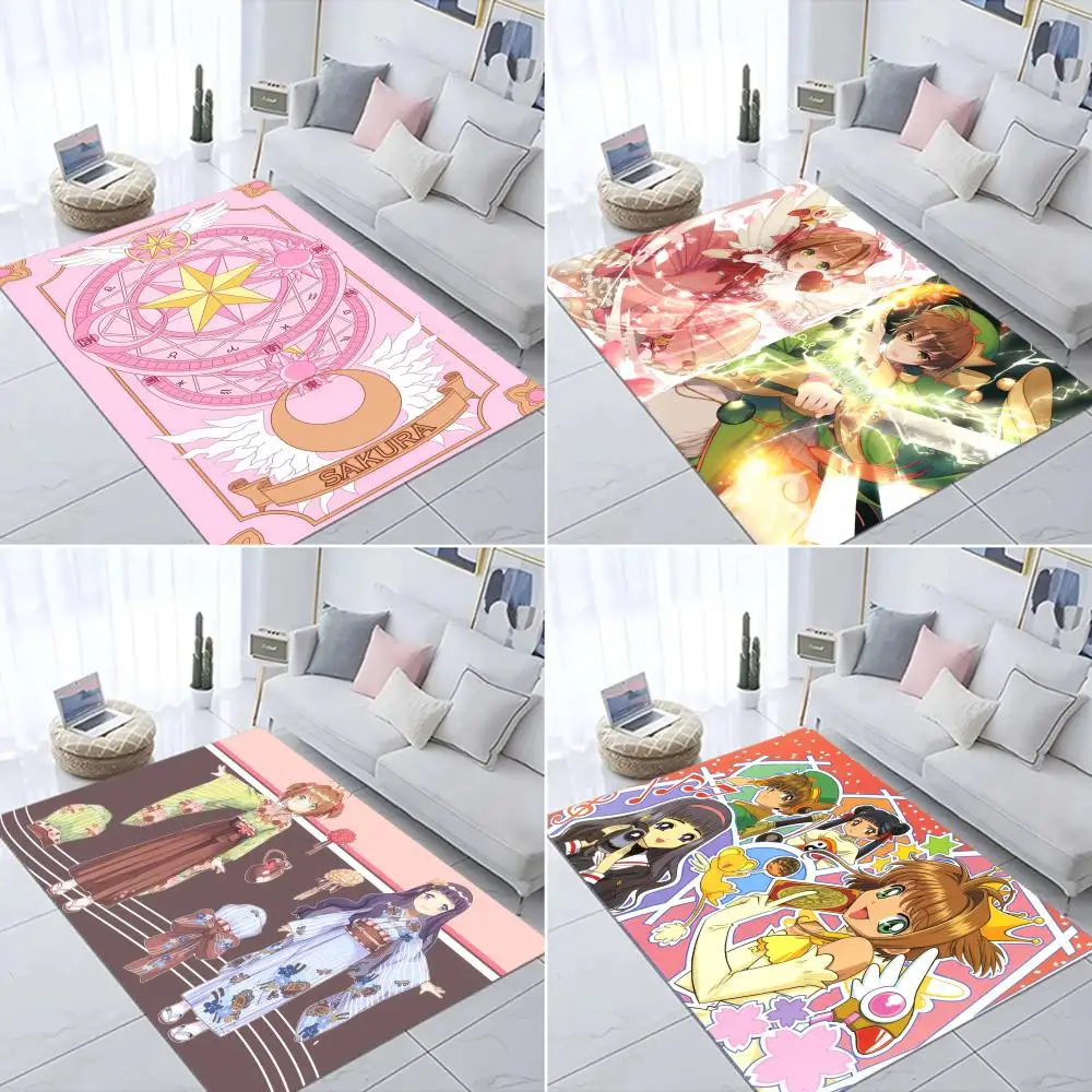 Magic circle Card captor sakura Floor Mat Room Mats Anti-slip Absorb Water Long Strip Cushion Bedroon Mat Welcome Doormat