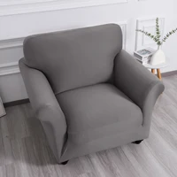 Elastic Single Sofa Covers Home Bar Counter Hotel Stretch Spandex Sofa Slipcovers for Living Room Soild Color 1 Seater Couch 2