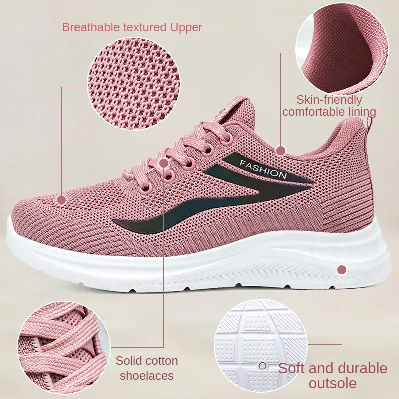 Unisex 2024 Spring New Women's Shoes Hot Selling Large Size Soft Sole Casual Sports Shoes for Women 4