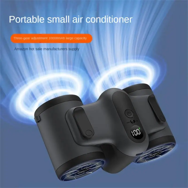 

Portable Personal Hanging waist Fan With 10000mAh Recharge Battery Ultra quiet Wearable Electric Fan handheld Air Conditioner