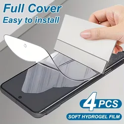 4 - Pack Full Cover Hydrogel Screen Protector Film - Protective Soft Films - 4 Piece (For Pixel 6 Pro)