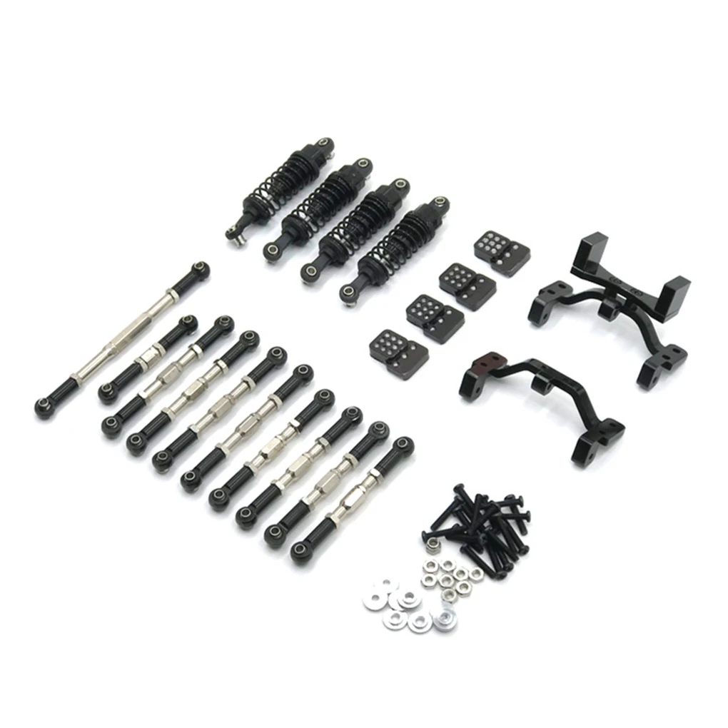 

RC GOFFLOW 1 16 алюминиевый сплав колесная база рулевой тяги Набор Rc рулевой тяги Набор для WPL C14 RC части автомобиля