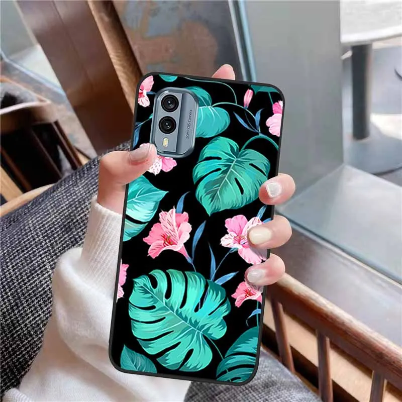 3D Soft Relief Flower Silicone Emboss Painted Cover