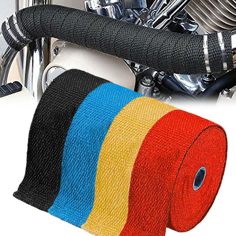 1.5M Universal Car Motorcycle Exhaust Pipe Tapes Auto Motorbike Insulation Heat Wrapped Tape Car Moto Exhaust System Accessories