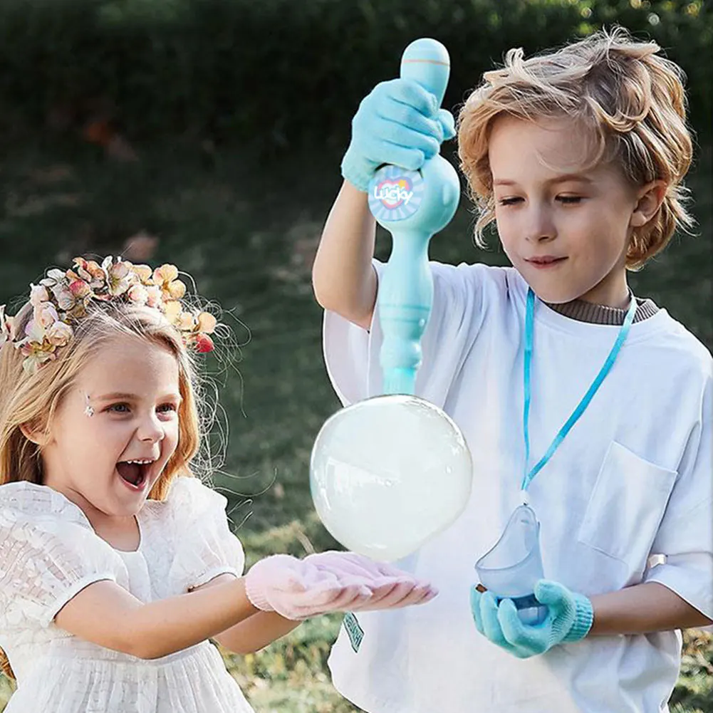 Automatic Bubble Machine Plastic Smoke Blower for Kids Outdoor Party