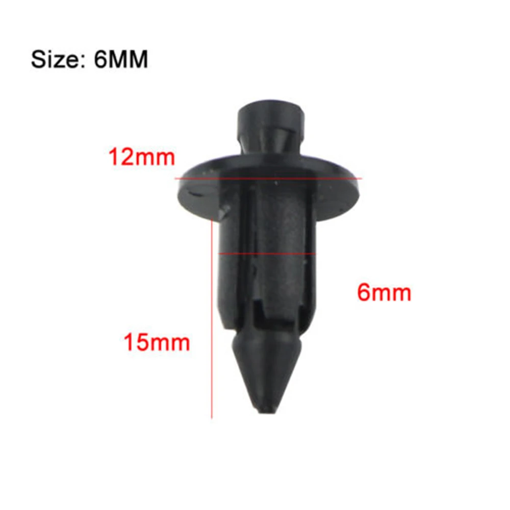 Motorcycle Fairing Clips 6mm/7mm/8mm Universal Plastic Rivet Fasteners Uses for Honda Yamaha Suzuki Kawasaki Models 20 Pcs