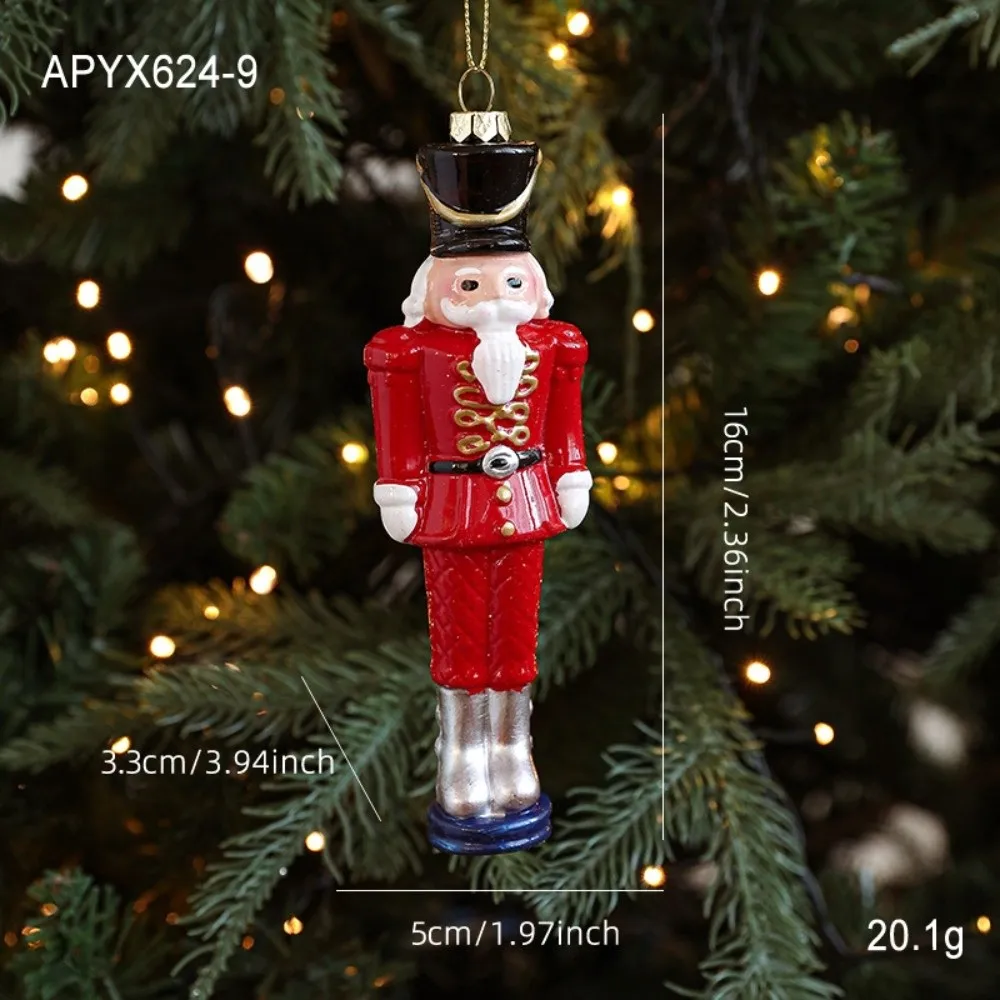 Plastic Christmas Ornaments Red White Painted DIY Tree Pendant