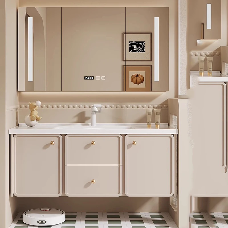 French Washbasin Bathroom Vanities Modern Vintage Vanity Light Bathroom Vanities Mirror Storage Mobiletto Bagno Home Furniture