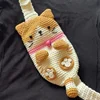 Cat Crossbody Bag DIY Material Yarn, Mobile Phone Bags Yarn Crochet Thread Set,Cute Coin Purse, Couple Weaving Gift Knitted Yarn 3