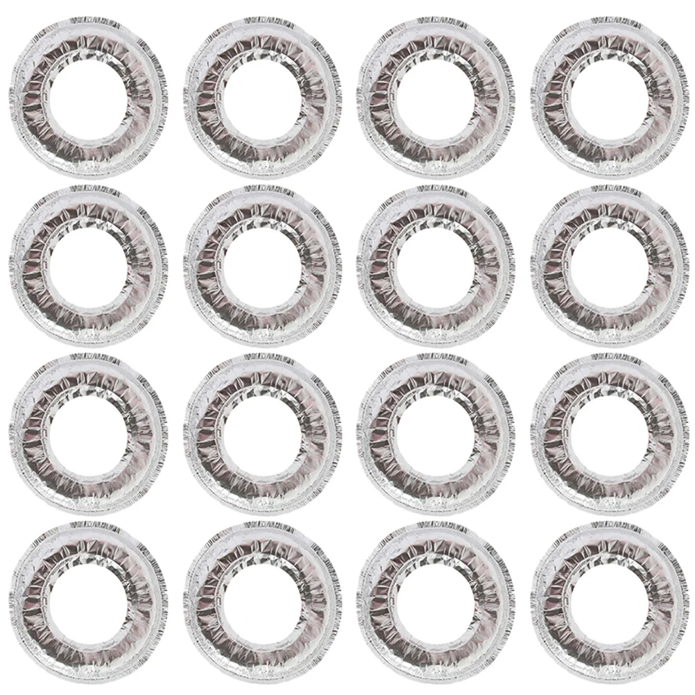 

50 Pcs Gas Stove Oil Proof Mat Oven Liner Hob Burner Covers Aluminum Foil Liners Dripping Water Round