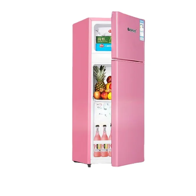 Refrigerator home kitchen double door fresh and frozen dual use electric refrigerator deep freezer cosmetic fridge