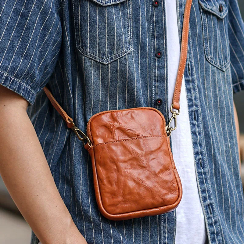 

Мужская кожаная сумка AETOO, летняя классическая сумка через плечо со скошенным крестом, кожаная, маленькая клатч на плечо