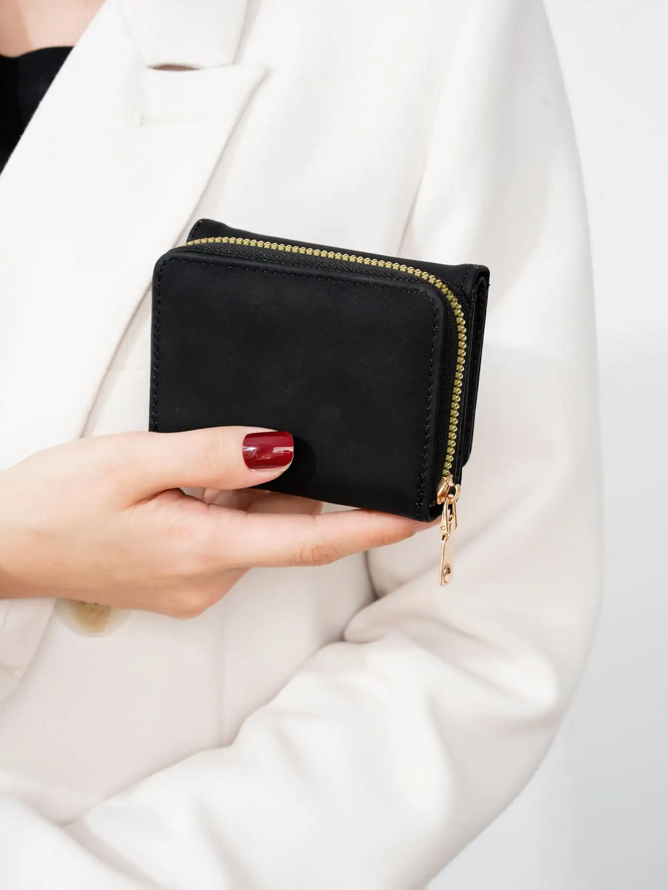 Ladies' Short Wallet Suitable For Work Business ID Card Credit Card 1pc For Christmas Gift Young Girls Women White-Collar women wallet card wallet