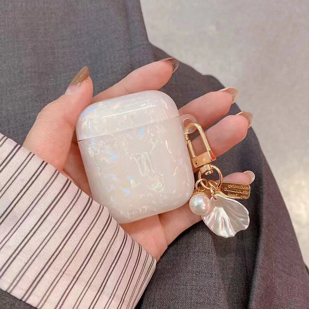 الفاخرة الأرجواني لؤلؤي شل قلادة غطاء من السيليكون...