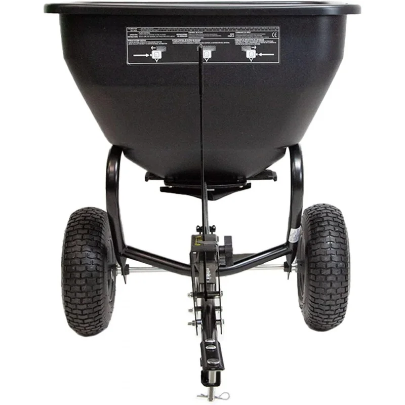 BS36BH-A Tow Behind Broadcast Spreader with Universal Hitch, 175 lb., Matte Black
