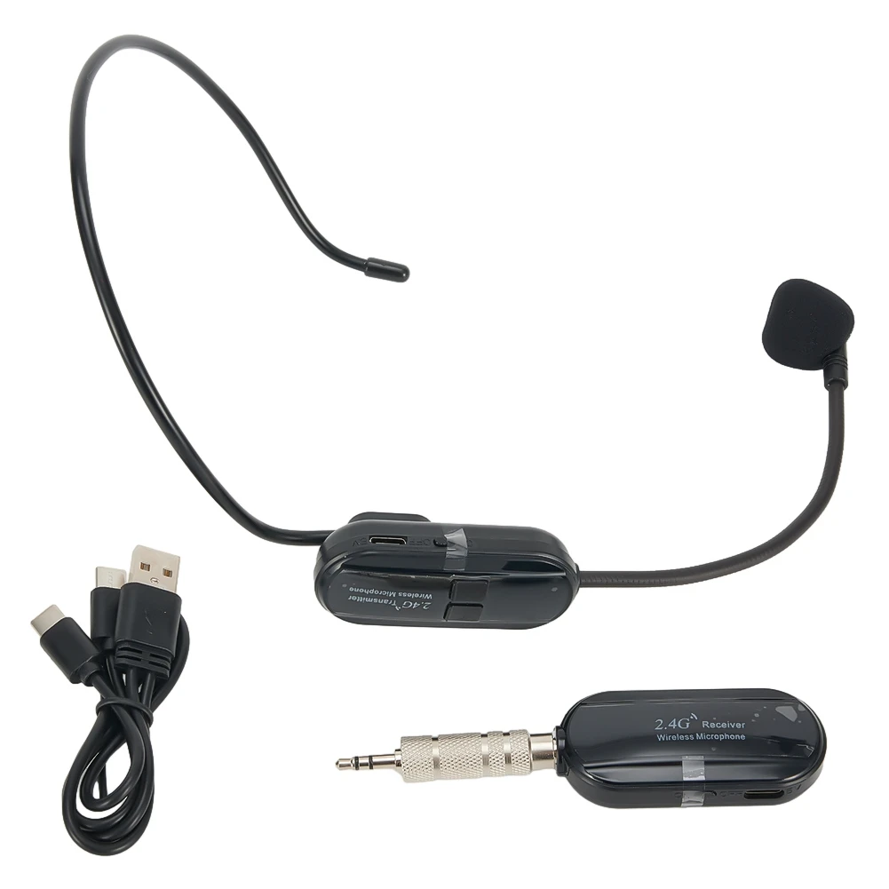 야외 연설 헤드셋 마이크 송신기, 교육용 USB 케이블 어댑터 포함, 100HZ-15KHz, 160FT, 50M, 6-8 시간 마이크