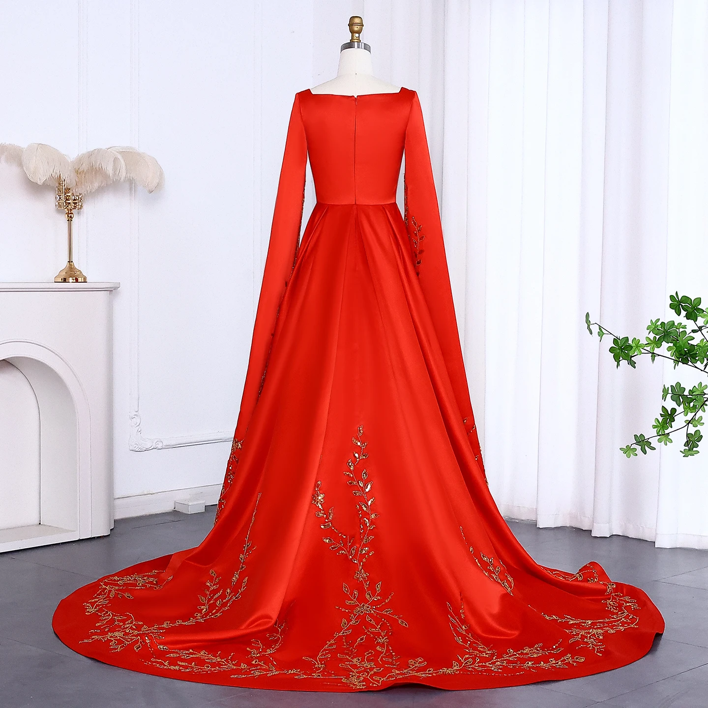 green emerald velvet dress Buy Elegant Red Long Sleeves Prom Dress two/2 Pieces Siaoryne