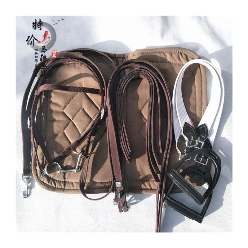 New Military Leather Saddle Tourist Pommeled Horse Saddle Complete Set Of Equestrian Supplies pferdezubeh&ouml;r