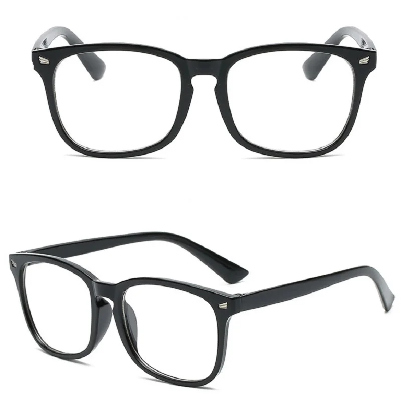 Quadratische Brille mit Nietenakzent, Retro-Rahmen mit Blaulichtfilter, Anti-Strahlung für die Bildschirmzeit, verschreibungspflichtige Brillen – Detail 3