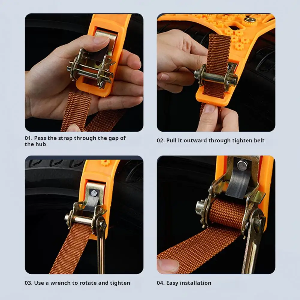 Frost-resistant Anti-skid Strap Universal Anti-slip Tire Snow Chains for Suvs Trucks Pickups Emergency for Rain Winter