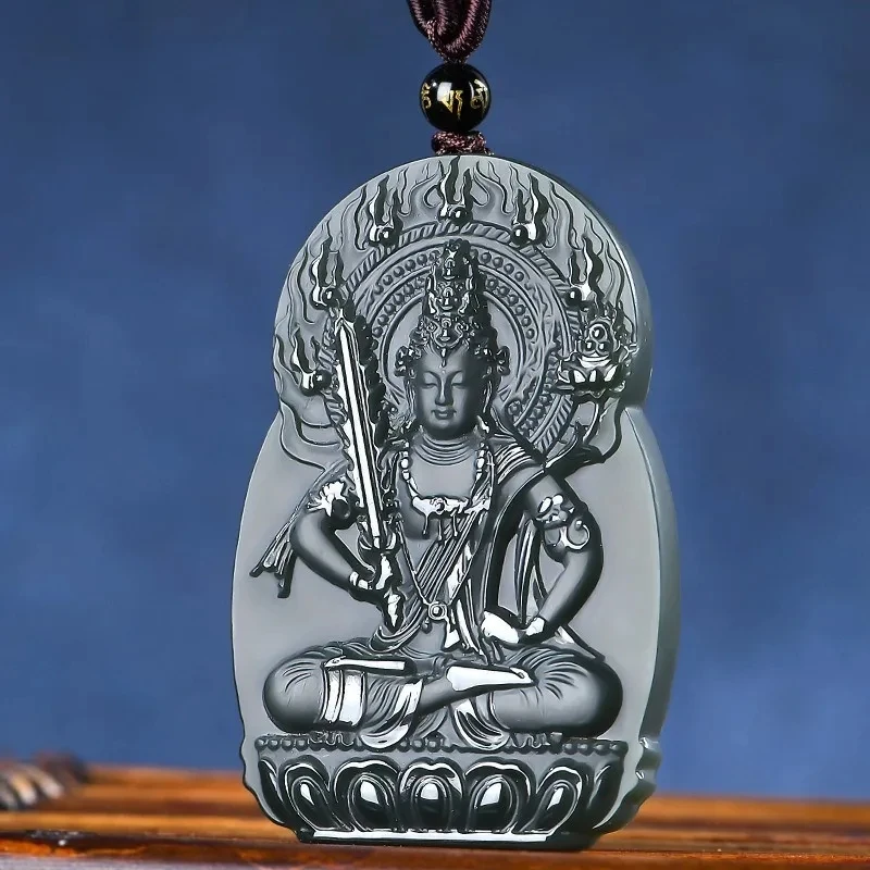 

Hetian Jade Zodiac Buddha Void Tibetan Bodhisattva Pendant TaQing Patron Saint Quality Necklace Fine Jewelry Accessories