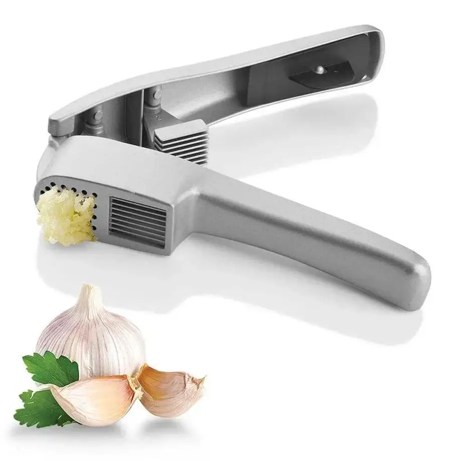 1 Pcs Multifunctional Garlic Ginger Press Kitchen Handheld Crusher Convenient Tool Grinding Slicer Stainless Steel