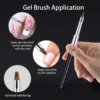 2PC Nail Acrylic Brush 100%Kolinsky Sable Acrylic Brush UV Gel Carving Pen Brush Liquid Powder DIY Nail Drawing Nail Art Brushes 4