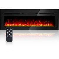 Электрическая подставка 3 в 1, 60 дюймов (152 см), настенный камин 3D с настенным креплением, 12 цветовых режимов, светодиодный эффект пламени, 900/1800 Вт