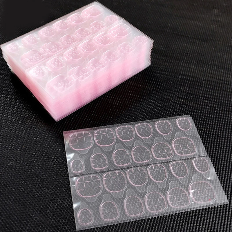 Nail Glue 6*8cm 240Pcs Double Sided False Nail Art Adhesive Tape Glue Sticker DIY Tips Fake Acrylic Manicure Gel Makeup Tool