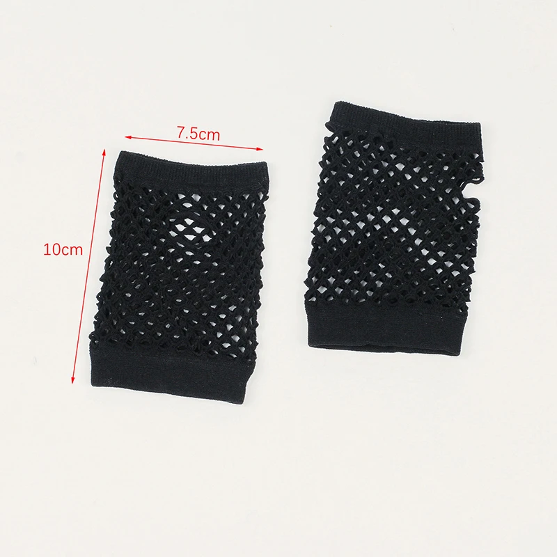 1pair Womens Short Fishnet Net Gloves Fingerless Mesh Gloves Punk Rock Fancy Night Club Party Arm Warmer Gloves Sexy Gloves