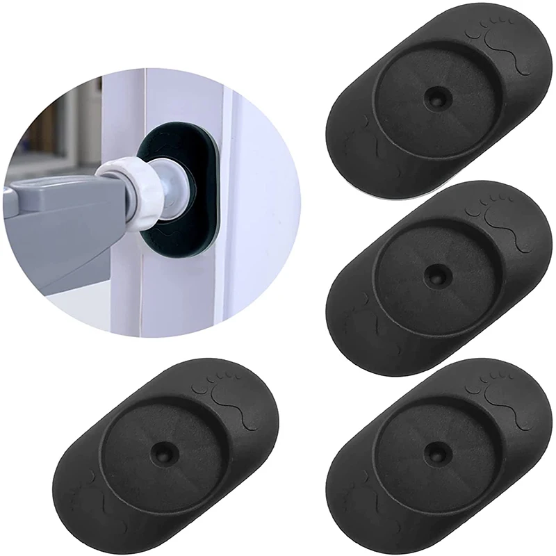 4Pcs Door Fence Wall Protector Baby Safety Door Wall Protector No Drilling Required Children's Window Guardrail Fixing Pad