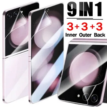 Pellicole idrogel per Samsung Galaxy Z Flip 6 Proteggi schermo anteriore posteriore a copertura totale Pellicola protettiva trasparente HD Flip 6