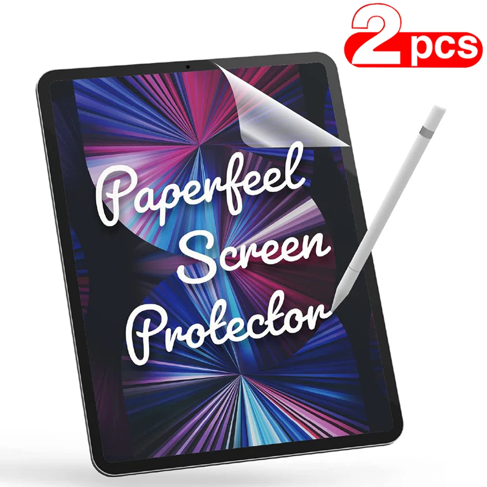 2 pçs como protetor de tela de papel para ipad pro 11 2021 12.9