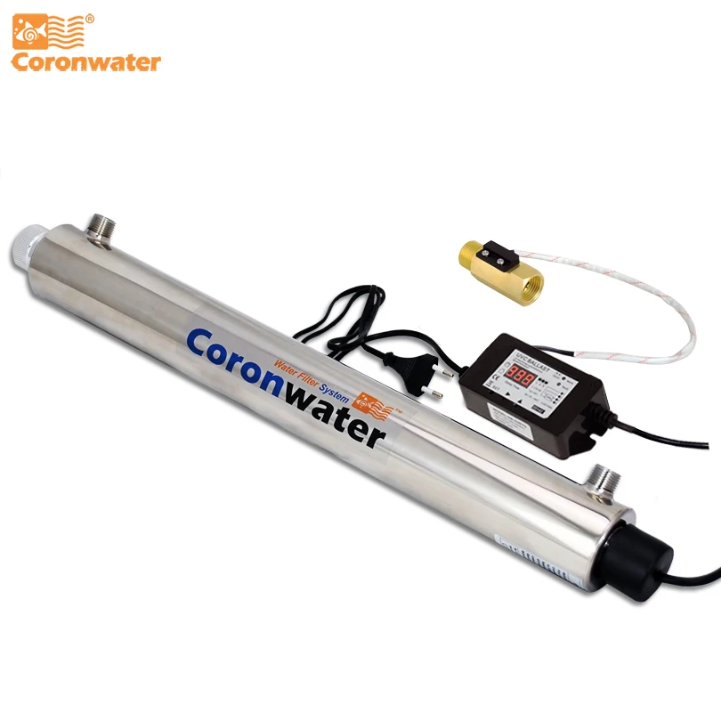 Coronwater 6GPM Ultr aviolet Water Filter SDE-025 With Flow Switch water suction filter For Household Water Purifier