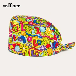 Wholesale Cartoon Print Veterinary and Pet Care Work Cap with Elastic Sweatband - One Size (Cap)