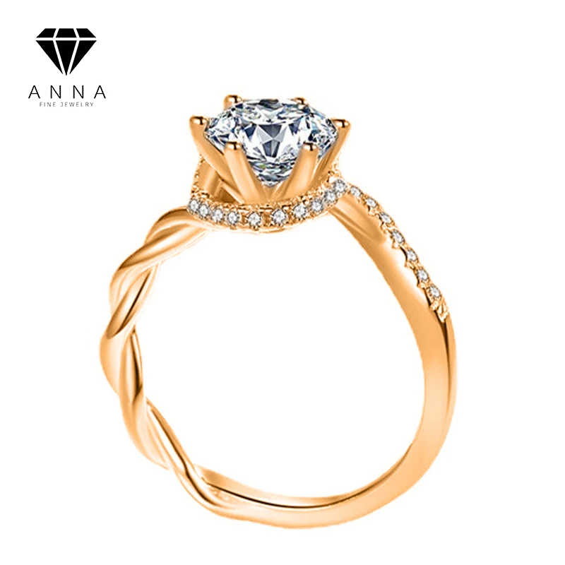 

Engagement Ring Real D Color Moissanite Sparkling 1CT Diamond Bride S925 Sterling Silver For Women Luxury Wedding Fine Jewelry