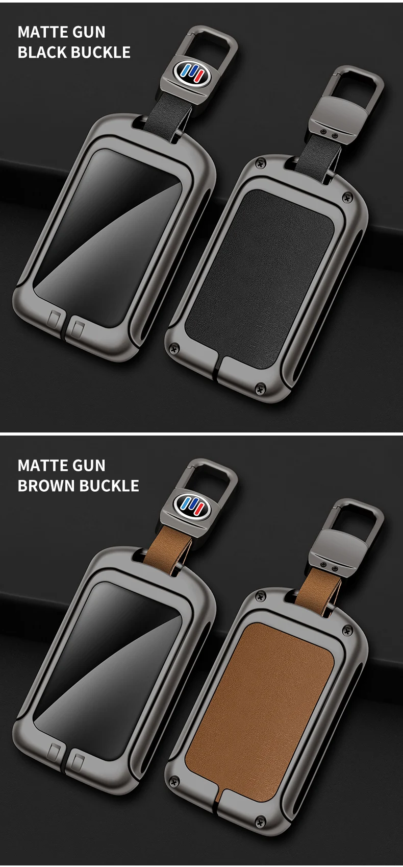 Custodia per chiave intelligente per auto in pelle metallica per Volvo XC40 XC60 XC90 S60 S90 V90 T5 T6 T8 custodia protettiva accessori per borsa Fob - Sb2b3f575f924476999b56084b757ccdfJ