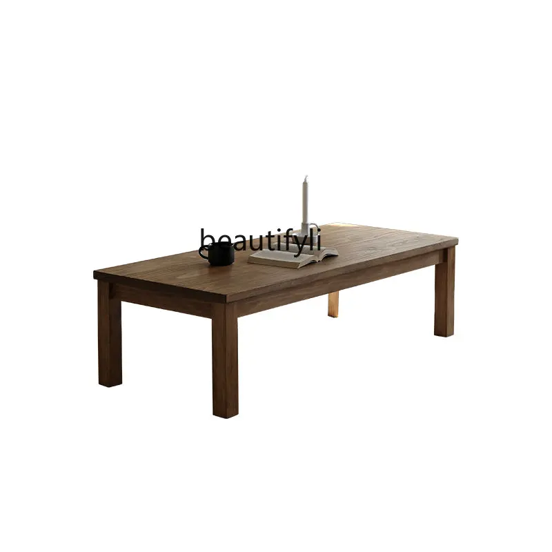 

Solid Wood Coffee Table Small Apartment Living Room Home Nordic Tea Table Japanese Style Quiet Style Low Table B & B Table