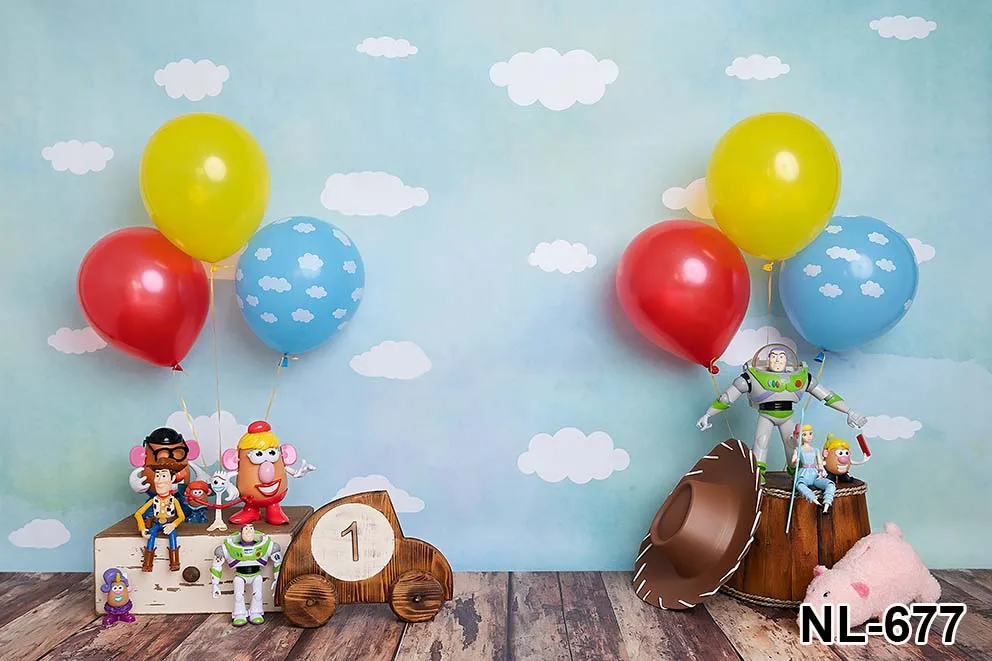 Toile de fond d'anniversaire Toy Story : décoration de fête