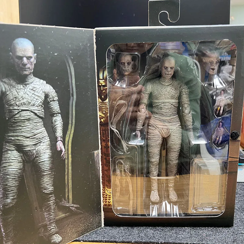 

New Genuine Neca Global Monster Series Egyptian Pharaoh Mummy Color Edition 7-inch Handmade Model For Collecting Birthday Gifts